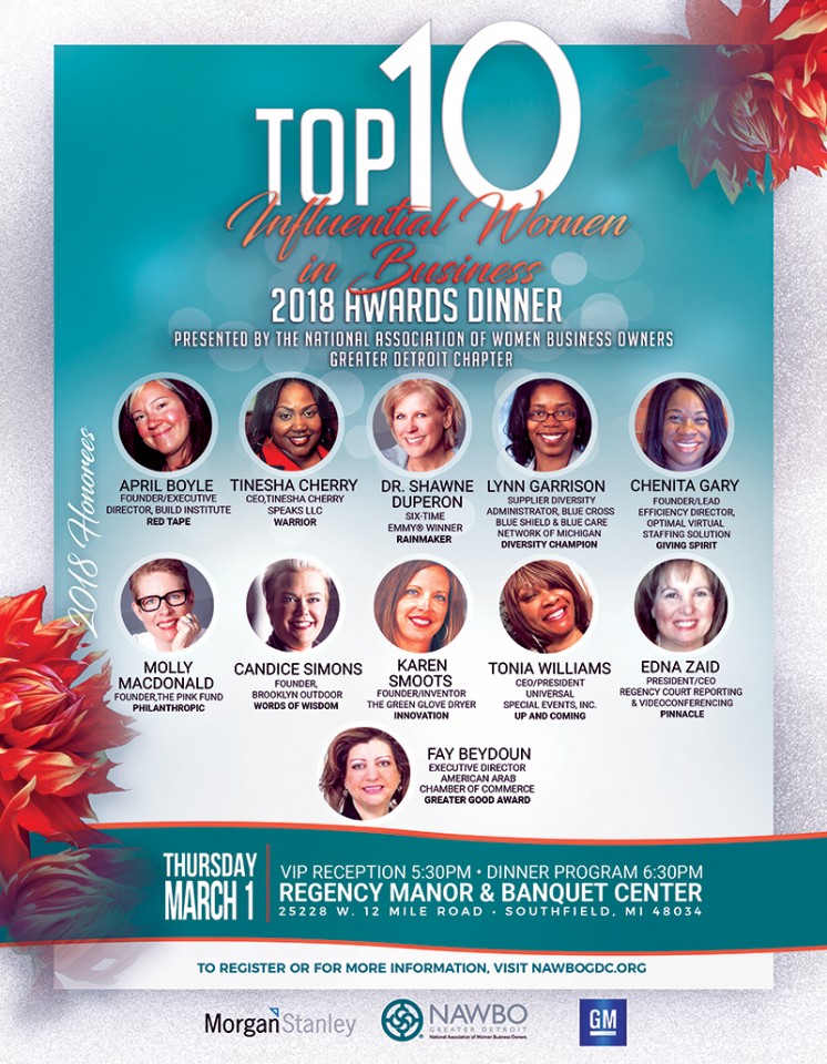 nawbo greater detroit 2018 top 10 michigan business women honorees detroit hair flyers